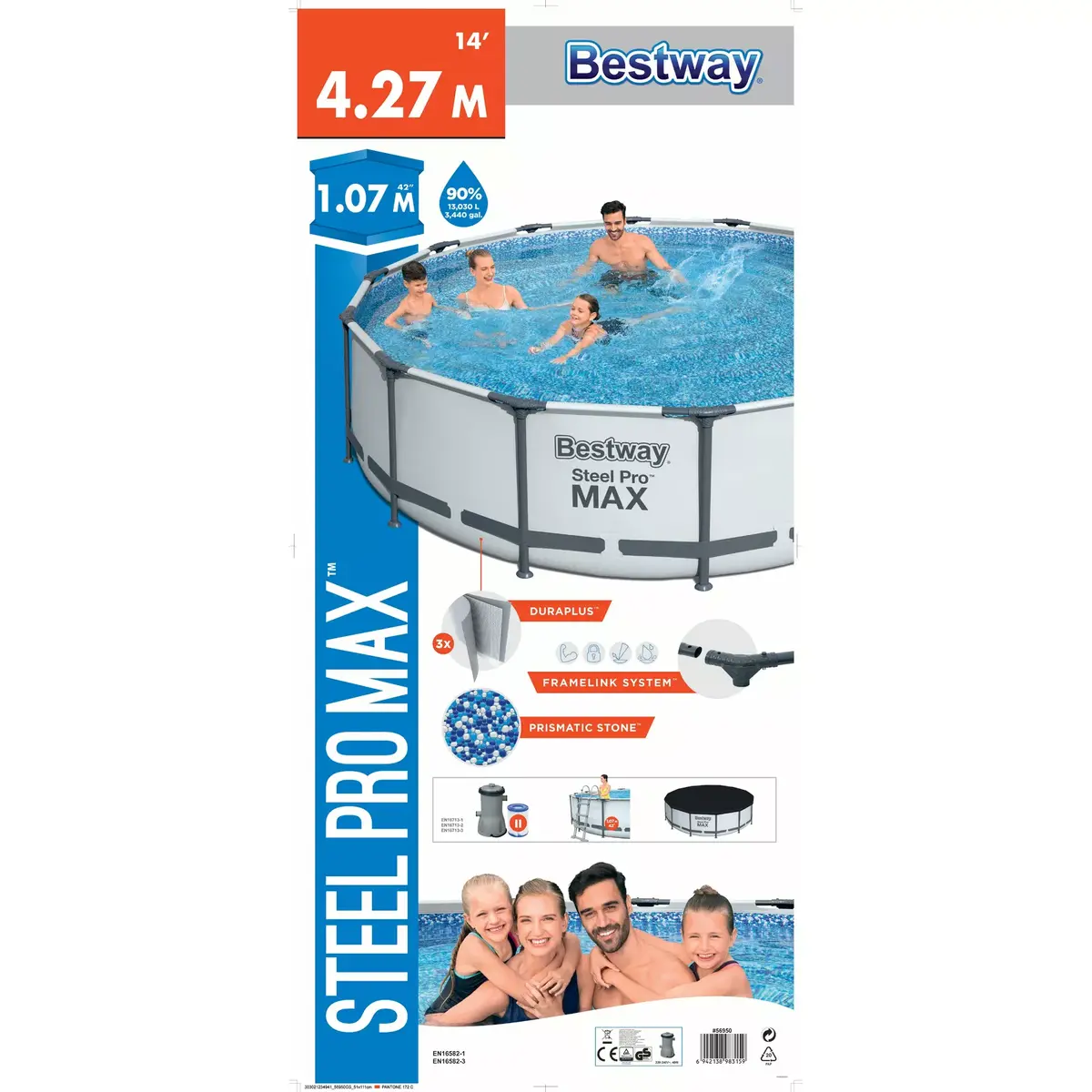 Framed pool Bestway 56950 — 4.27 m, 13,030 L Photo 17