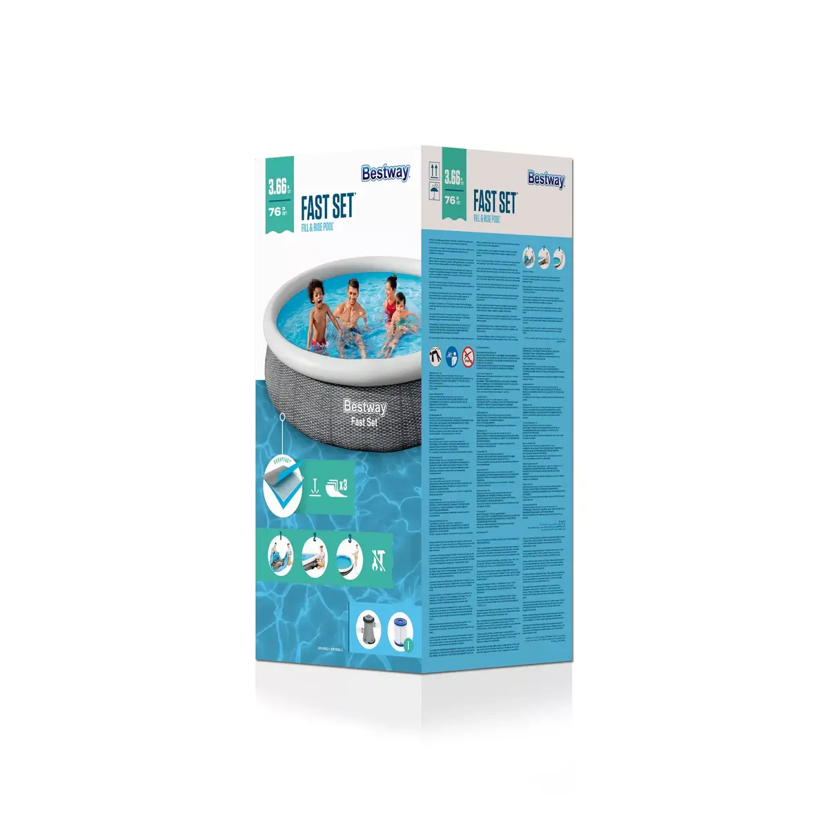 Iepūšamais apaļais baseins Bestway Fast Set 3,66 m Photo 15