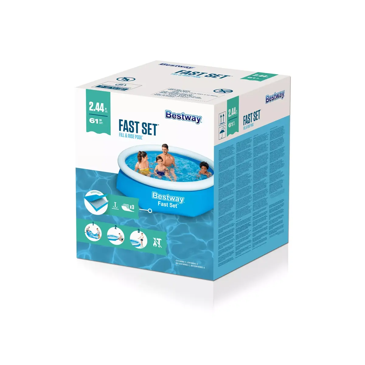 Bestway Fast Set круглый надувной бассейн 2,44 м Photo 9