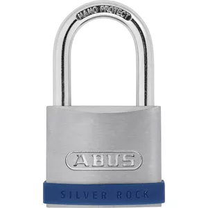 Conventional padlock ABUS Silver Rock 5 Key lock Blue Silver