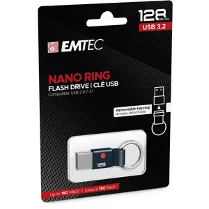 USB flash drive EMTEC ECMMD128GT103 128 GB USB Type-A 3.2 Gen 1 (3.1) Black, read 180 MB/s, write 25 MB/s