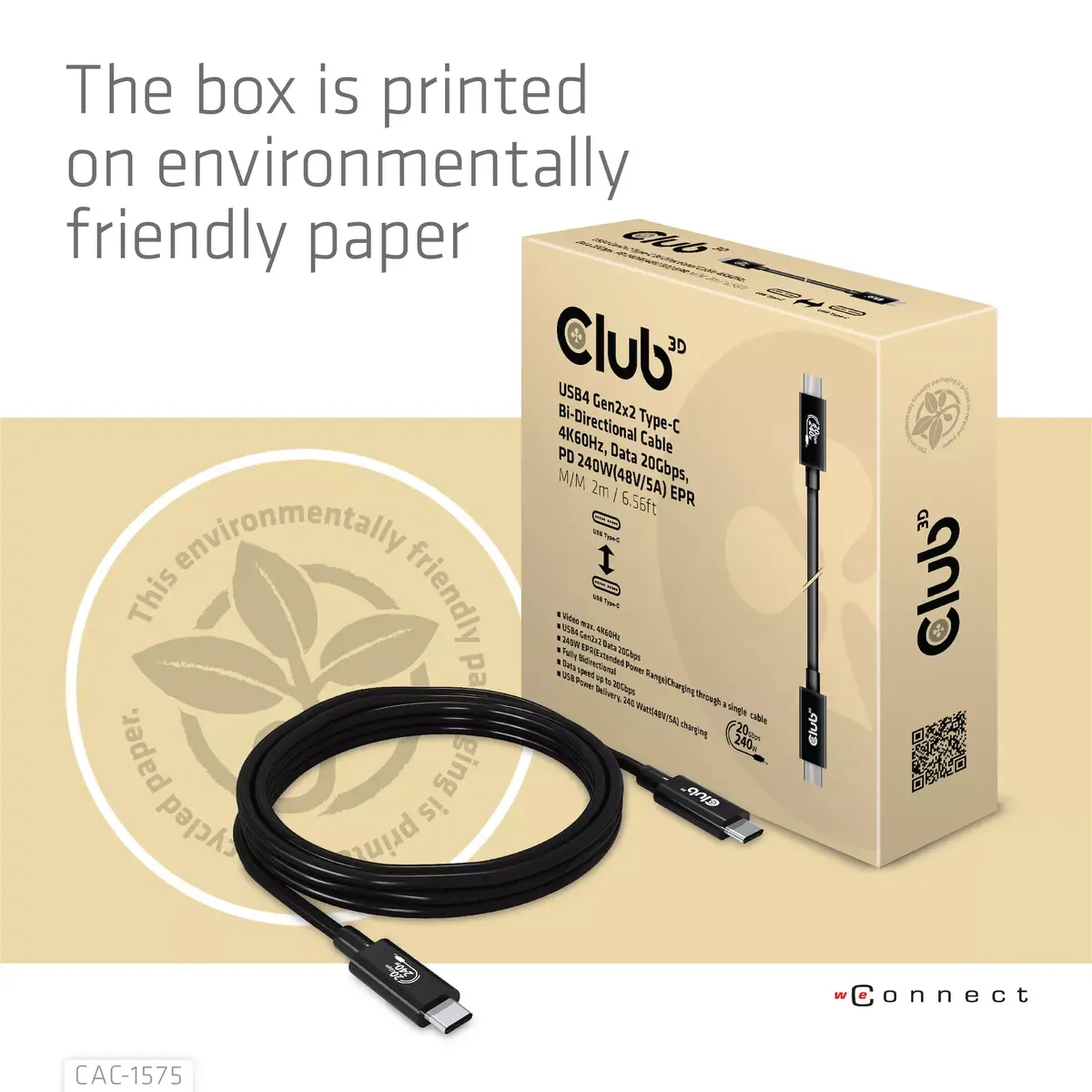 USB4 Gen2x2 Type-C кабель CLUB3D CAC-1575 Photo 11