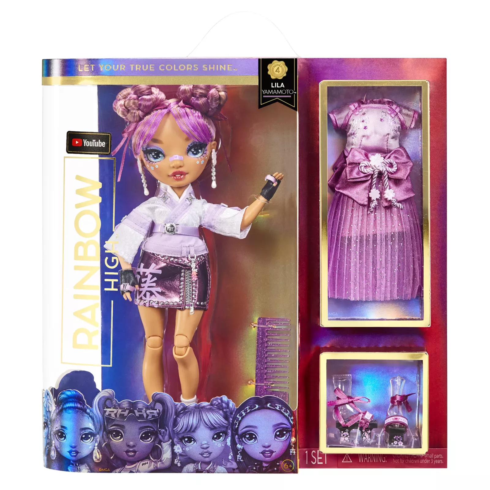 Rainbow High CORE Fashion Doll- Lila Tamamoto (Mauve) 578338EUC