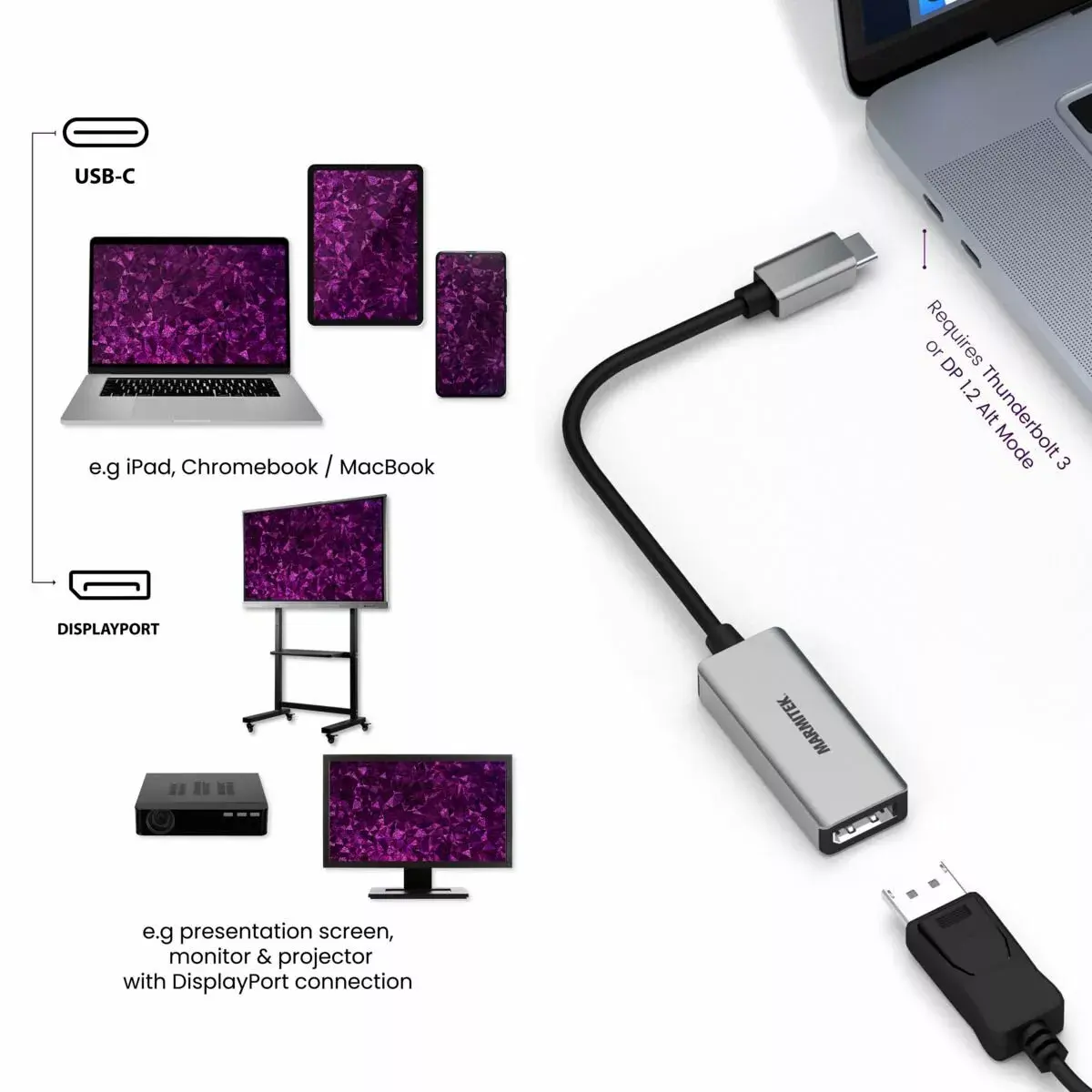 USB-C to DisplayPort Adapter Marmitek 8371 Photo 3
