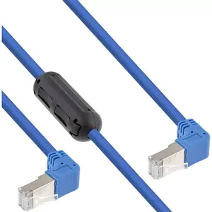 InLine патч-кабель с углом вниз S/FTP Cat.6 PVC синий 1.6м