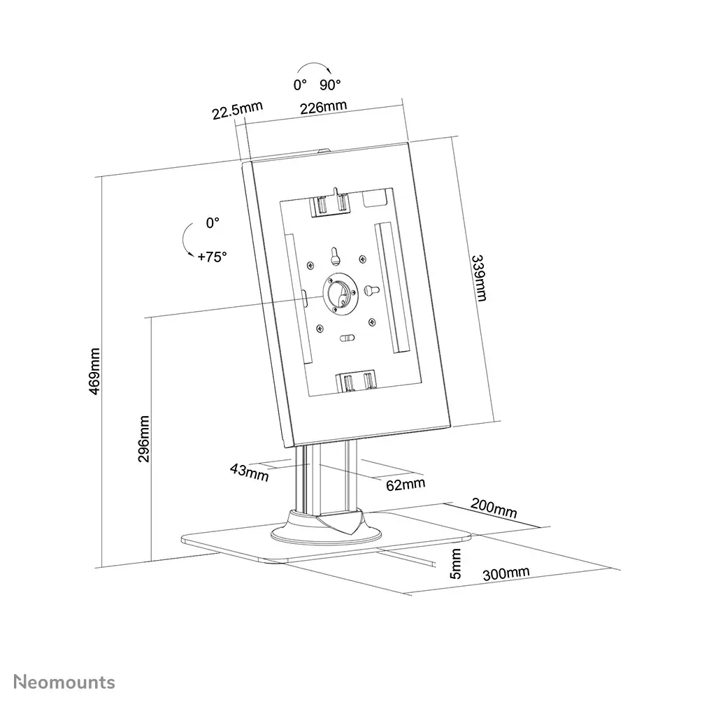 Countertop Tablet Holder Neomounts DS15-650WH1 Photo 9