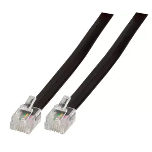 Telephone cable EFB Elektronik K2404SW.10 10 m Black RJ-12
