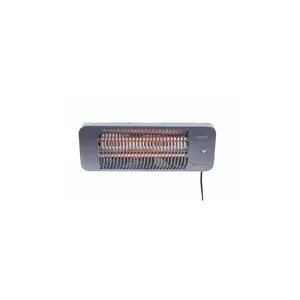 Кварцевый электрический обогреватель SUNRED LUG-2000W — 2000 Вт, кварцевый стеклянный элемент, для улицы, настенный монтаж, IP24, черный