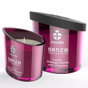 Massage candle Swede Senze Ecstatic Jasmine Ylang Ylang – aromatic massage candle with skin-safe melt