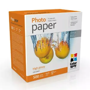 Фотобумага ColorWay PG2605004R глянцевая 260 г/м² 10×15 см, упаковка для струйной печати