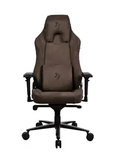 Кресло игровое Arozzi Vernazza Supersoft Brown тканевое — эргономичное высокое, регулировка подлокотников