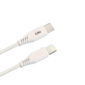 Charging Cable iLike CTL01 Type-C to Lightning, 1 m, White