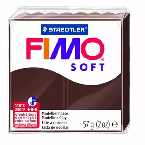 Cietējoša modelēšanas masa FIMO SOFT, 57 g, šokolādes brūnā krāsa (chocolate brown)