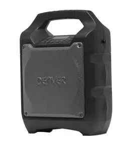 Denver TSP-203 Черная беспроводная колонка мощностью 20 Вт RMS, Bluetooth, светодиодным дисплеем, поддержкой MicroSD и SD, питанием от сети и аккумулятора