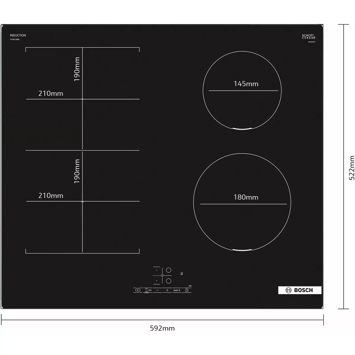 Bosch Serie 4 PVS611BB6E Induction Hob Photo 3