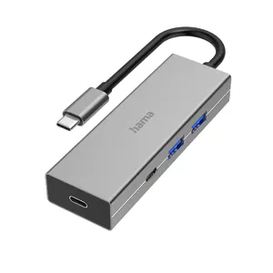 USB хаб Hama 3.2 Gen 1 Type-A Type-C 5000 Mbit/s Серый