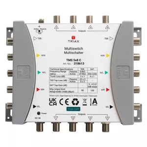 Triax TMS 5×8 C satellite multiswitch 5 inputs 8 outputs 950-2200 MHz