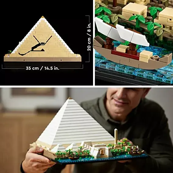 LEGO Architecture Hēopa piramīda 21058 — 1 476 detaļas Photo 14