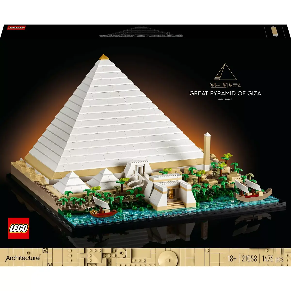 LEGO Architecture Hēopa piramīda 21058 — 1 476 detaļas Photo 5