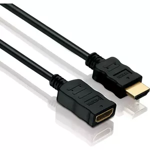 Helos pagarinājums, ātrgaitas HDMI vīrietis/vīrišķis ar Ethernet 1,0 m Ātrgaitas HDMI pagarinājums ar Ethernet kanālu (HEAC) un zeltītiem kontaktiem. HDMI A vīrietis (19 pin) uz HDMI A sieviete (19 pin). Dubultā ekranēšana. (X-HC005-010E)