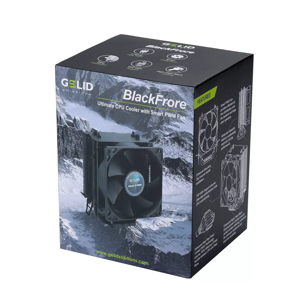 Gelid BlackFrore 92 мм воздушный кулер Photo 6