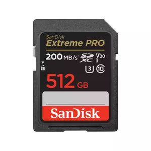 Zibatmiņa SanDisk 512GB SDXC Class 10 Extreme PRO