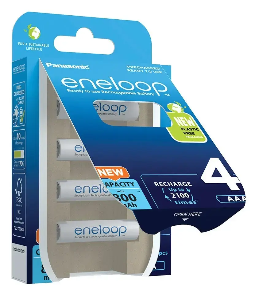 Panasonic eneloop AAA 800 mAh rechargeable, 4 pcs Photo 2