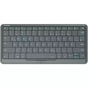 Prestigio Click&Touch 2 tastatūra USB + Bluetooth QWERTZ Vācu Melns, Sudrabs