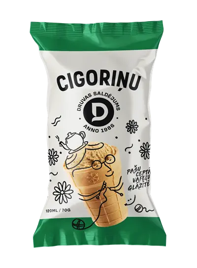 Cigoriņu saldējums Druvas saldējums 120ml, 450-13063
