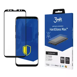 Защитное закалённое стекло 3MK HardGlass Max для Samsung Galaxy S8 / S9 (чёрное)