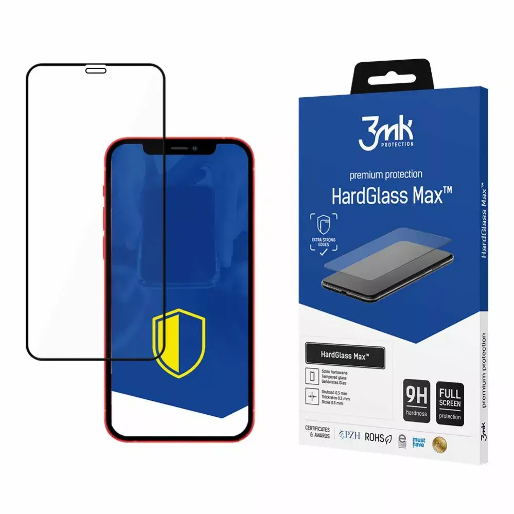 3MK HardGlass Max ekrāna aizsargs iPhone