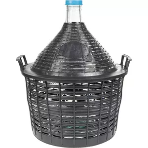 BROWIN 20 L Demijohn for Wine in Plastic Basket