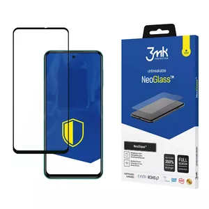 Закалённое защитное стекло 3MK NeoGlass для Xiaomi Redmi Note 9 Pro 5G — чёрное