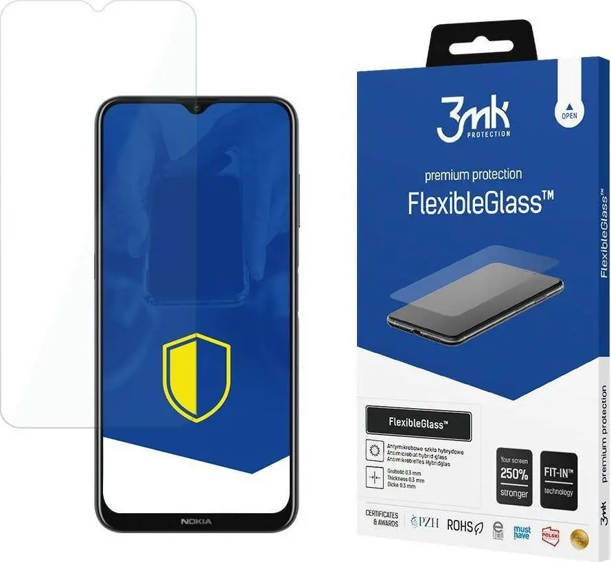 3MK FlexibleGlass hibrīda ekrāna aizsargstikls Nokia