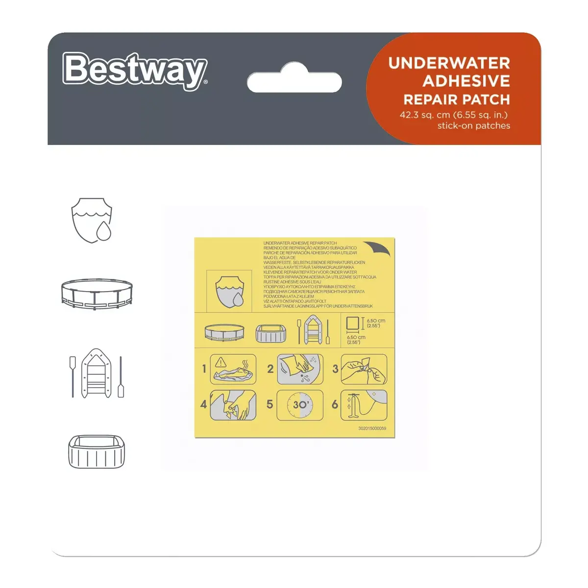 Bestway zemūdens remonta ielāps 62091 Photo 5