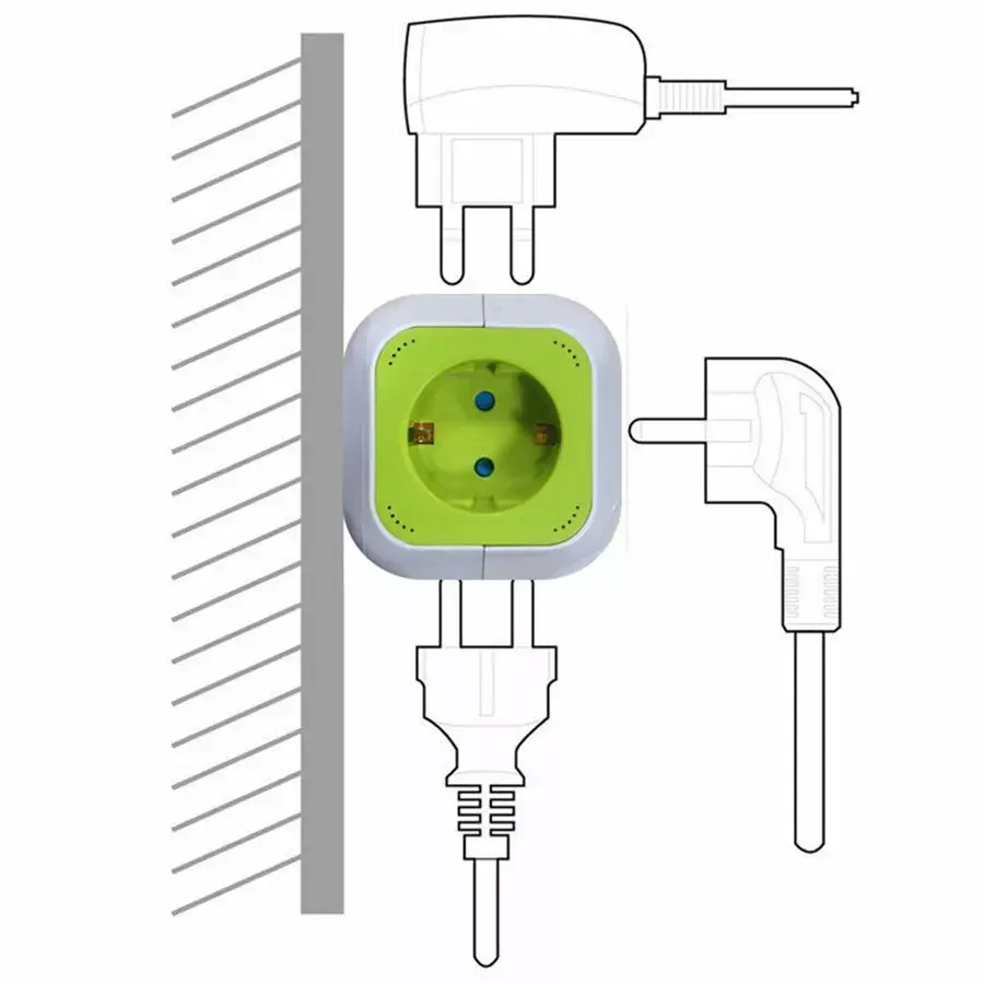 Разветвитель GreenBlue GB118 с 2 USB и кабелем 1,4 м Photo 4