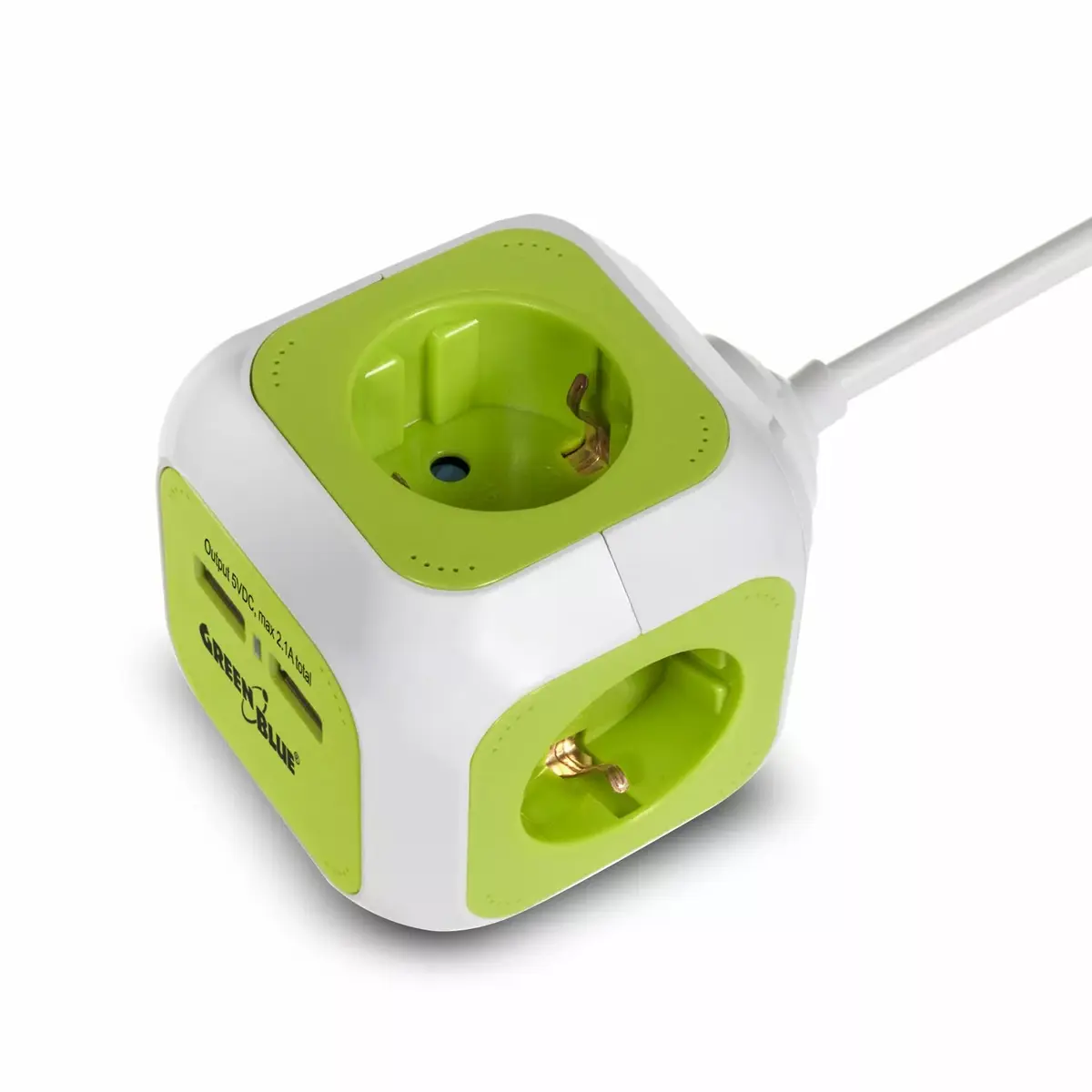 Разветвитель GreenBlue GB118 с 2 USB и кабелем 1,4 м Photo 7