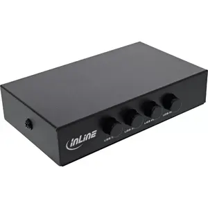 InLine USB 2.0 переключатель ручной USB-A устройство на 4 компьютера проводной