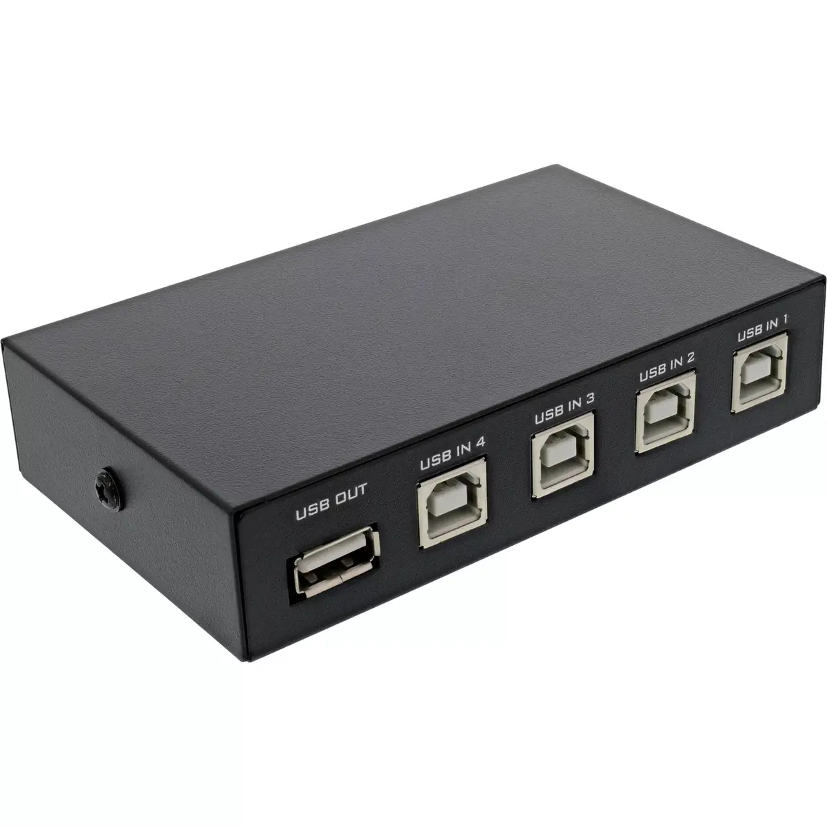 InLine USB 2.0 переключатель ручной USB-A устройство на 4 компьютера Photo 2