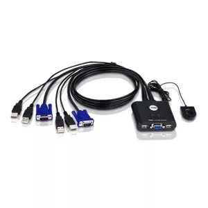 ATEN 2-Port USB VGA KVM Switch USB Keyboard Mouse VGA QXGA