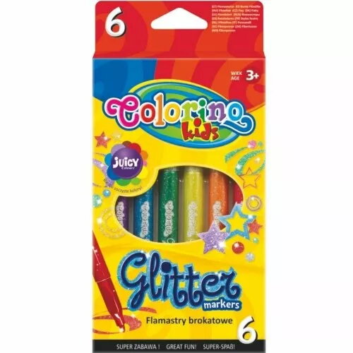 Colorino Kids Spīguļu marķieri 6 krāsas