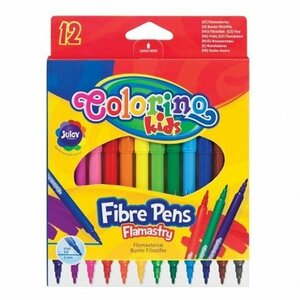 Colorino Kids šķiedras pildspalvas 12 krāsas