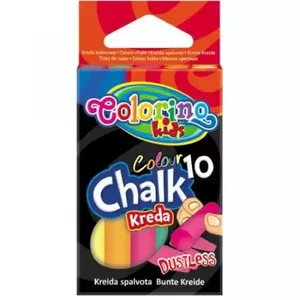 Colorino Kids Bezputekļu krīts krāsains 10 gab.