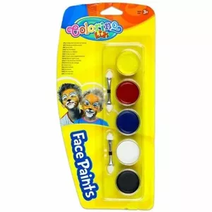 Sejas krāsas Colorino kids — komplekts ar 5 krāsām, ūdensbāzes bērnu krāsas