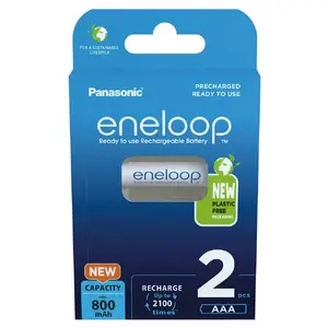 Аккумуляторы Panasonic eneloop AAA 800 мА·ч 1,2 В Ni‑MH, 2 шт.