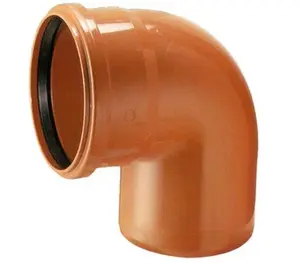 WAVIN PVC Sewer Elbow DN160 90 Degrees Brown