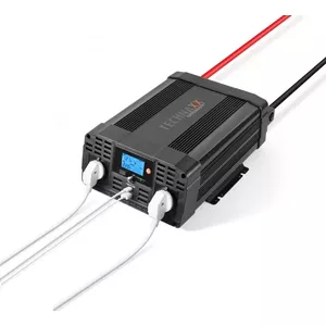 Инвертор-адаптер Technaxx TE20 2000 Вт 12 В USB Type-A Type-C Черный