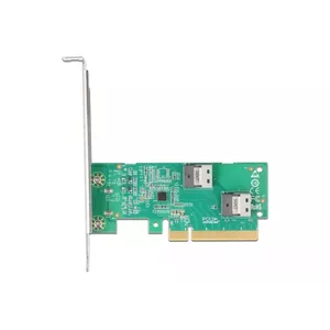 DeLOCK PCI Express 4.0 x8 Card to 2 x internal SFF-8654 4i NVMe Low Profile