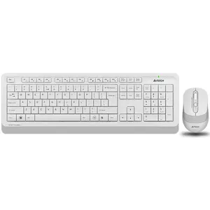 Wireless Keyboard Mouse A4Tech FG1010 RF QWERTY English White