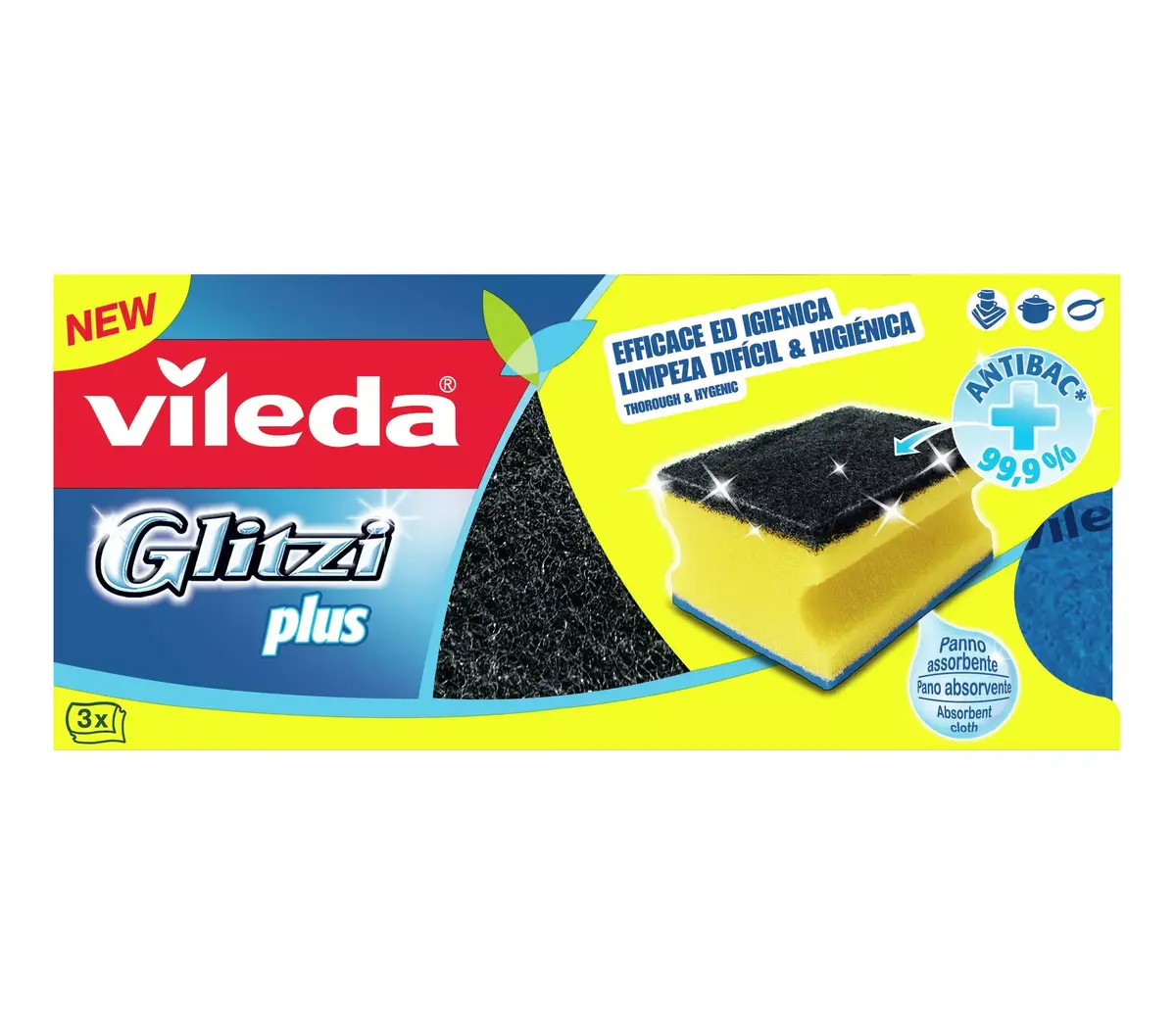 Sūklis VILEDA taisnstūra šķiedra 3 gab. Photo 2